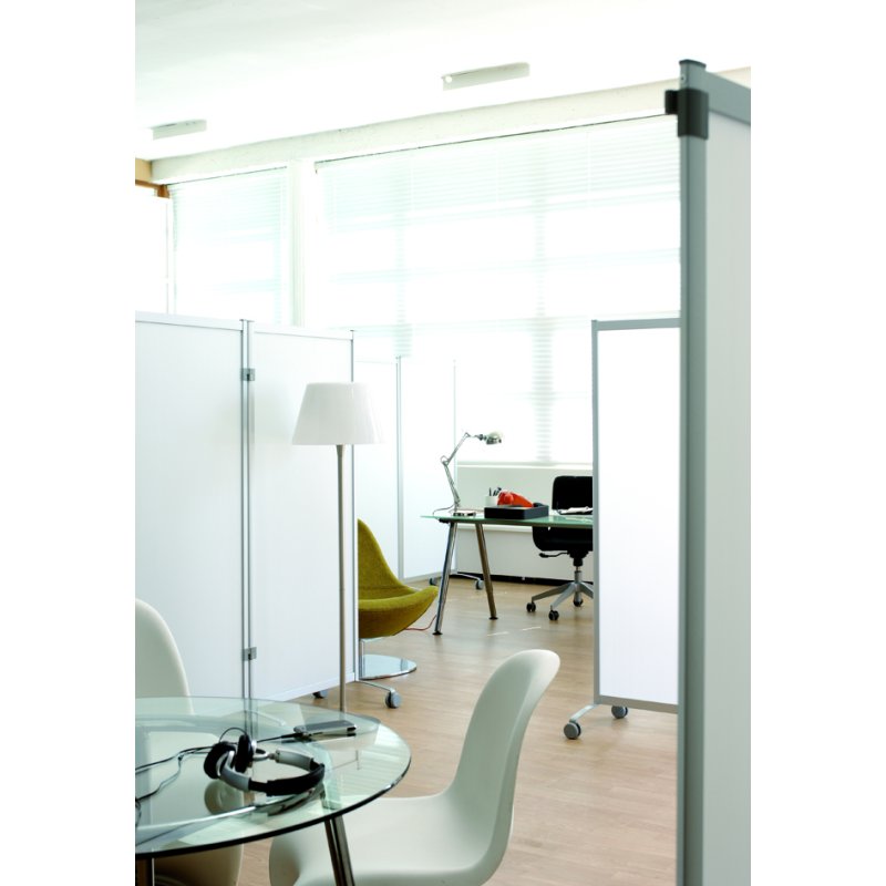 PAPERFLOW système de cloison mobile CR01x2.00, 2 éléments, transparent, 760×440×1700 mm